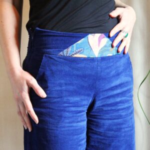 Pantalon Flamme - Velours Cobalt