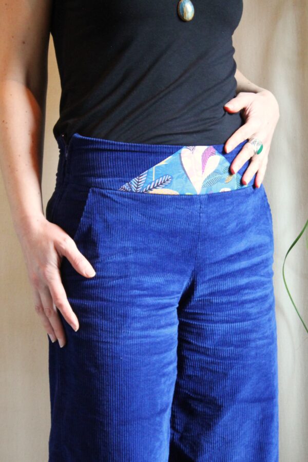 Pantalon Flamme - Velours Cobalt
