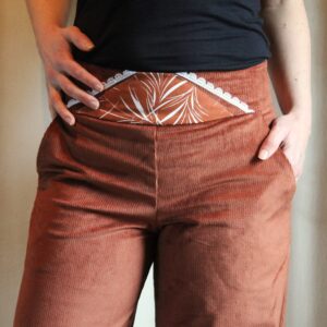 Pantalon Flamme - Velours Terre de sienne