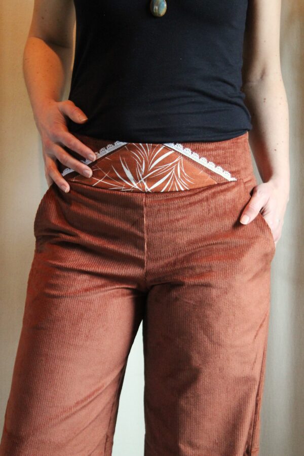 Pantalon Flamme - Velours Terre de sienne