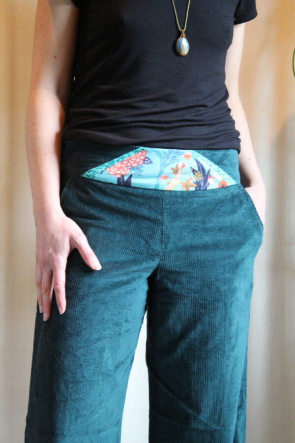 Pantalon Flamme - Velours Emeraude