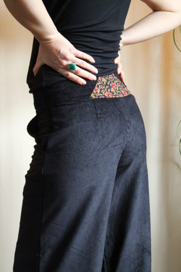 Pantalon velours Noir