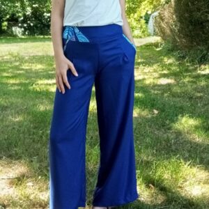 Pantalon Fluide Bleu Cobalt