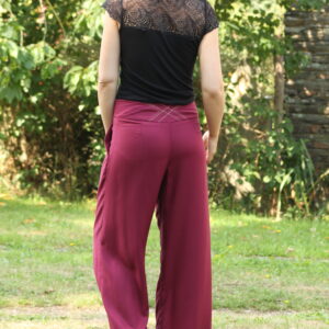 Pantalon Gracia - Bordeaux et Or