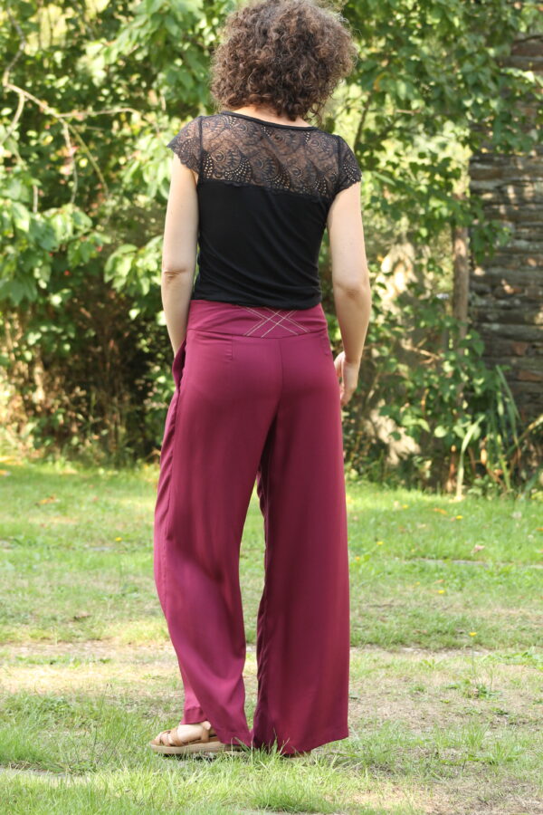 Pantalon Gracia - Bordeaux et Or