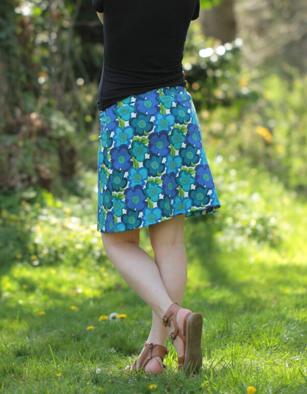 Jupe courte fleurie - coton bio