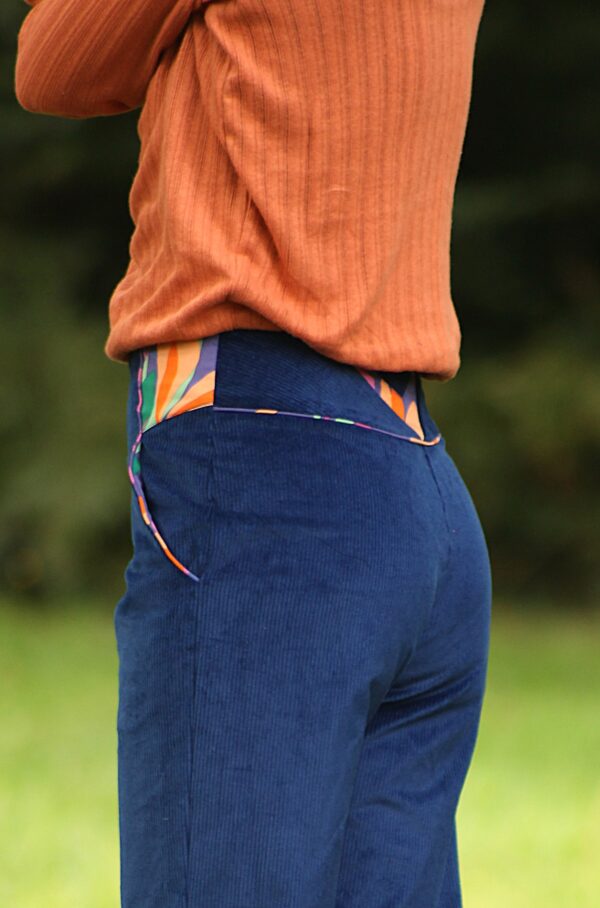 Pantalon Dune - Velours Cobalt