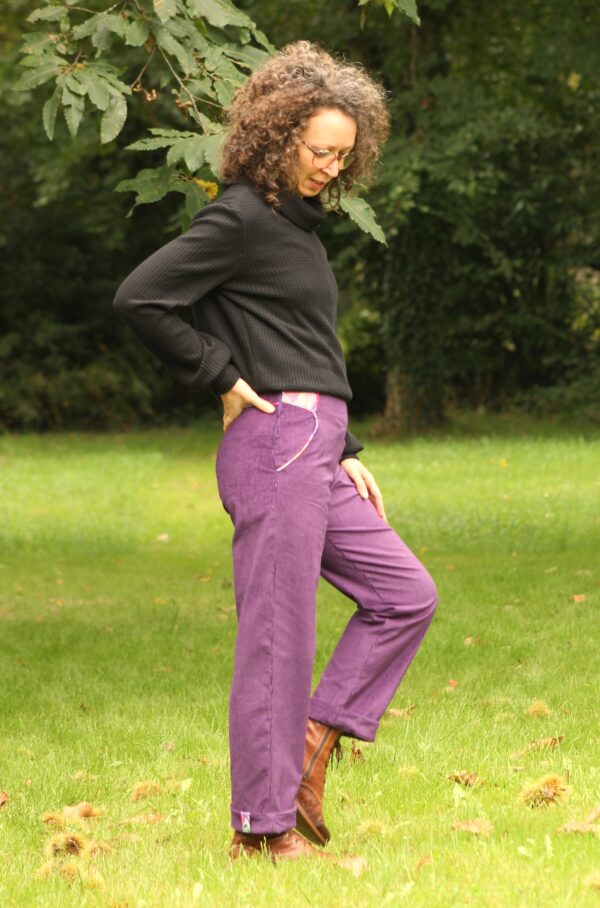 Pantalon Dune - Velours Violet
